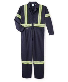 Unlined Enhanced Visibility Coveralls - Cotton